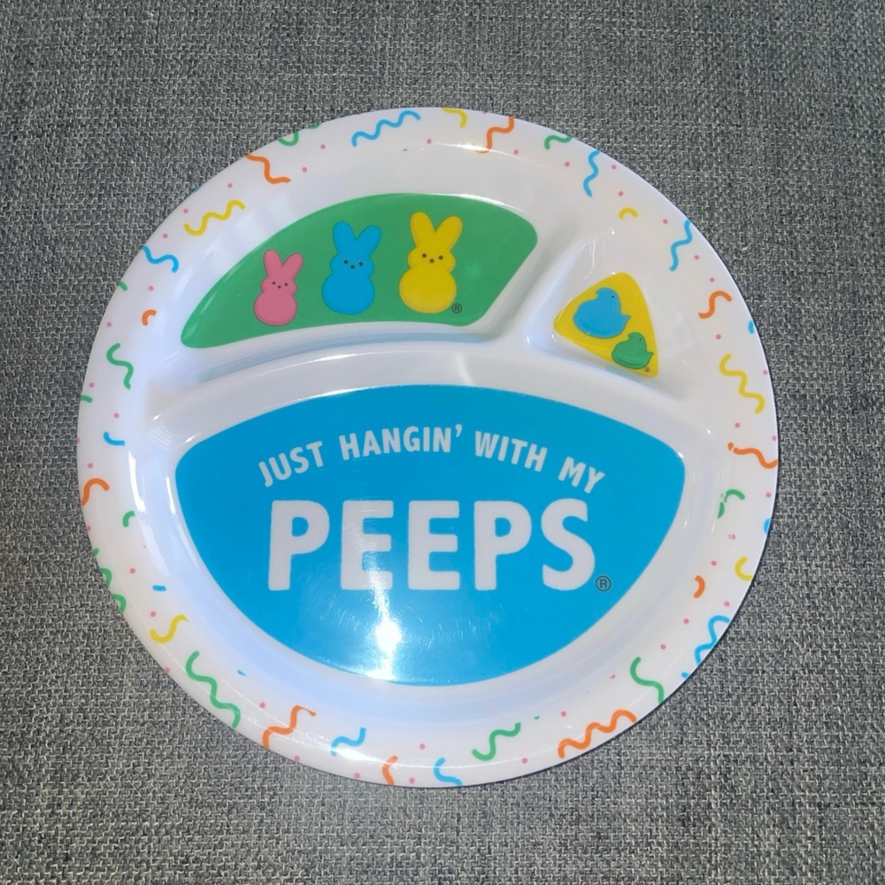 Peeps Just hanging with My Peeps Divided Plate New